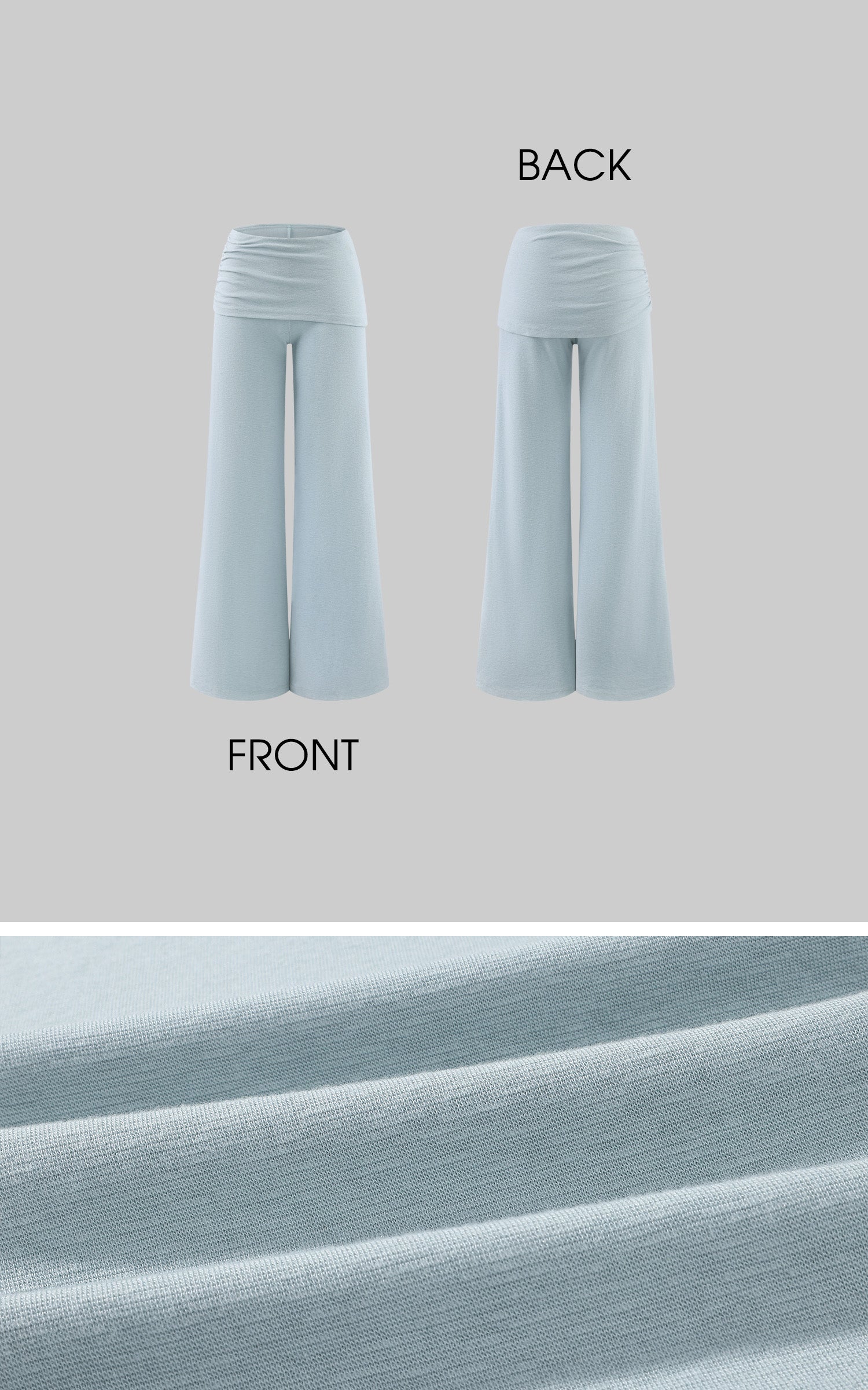 Hydrae Knotted Strap Tank Top &amp; Foldover Wide-Leg Pants Set