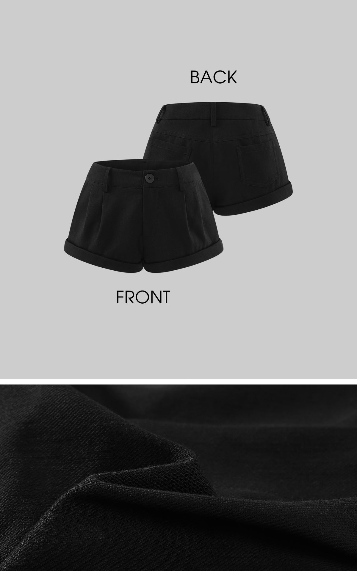 WARDEN EDGE Tailored Cuffed Micro Shorts