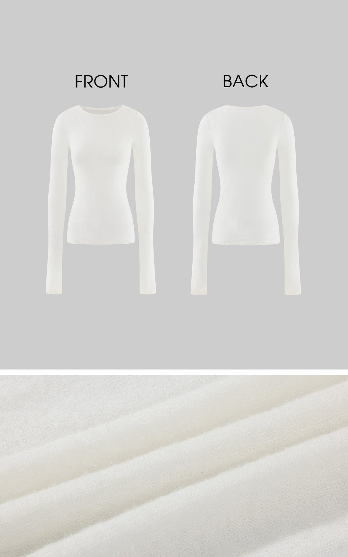 0122stepll Sheer Mohair Slim Long Sleeve Knit Top