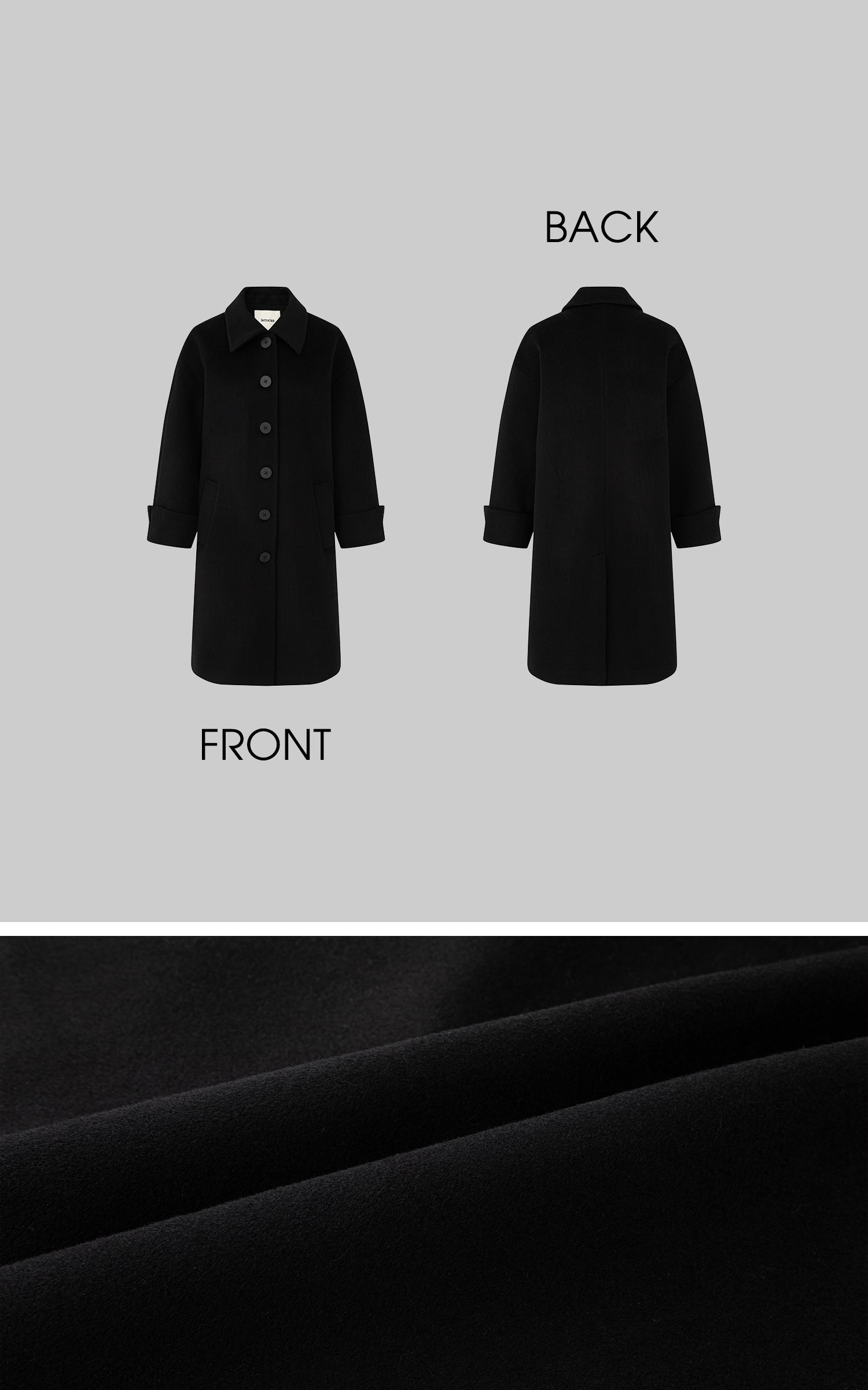 IAMXIAA 미니멀한 라인의 울 코트