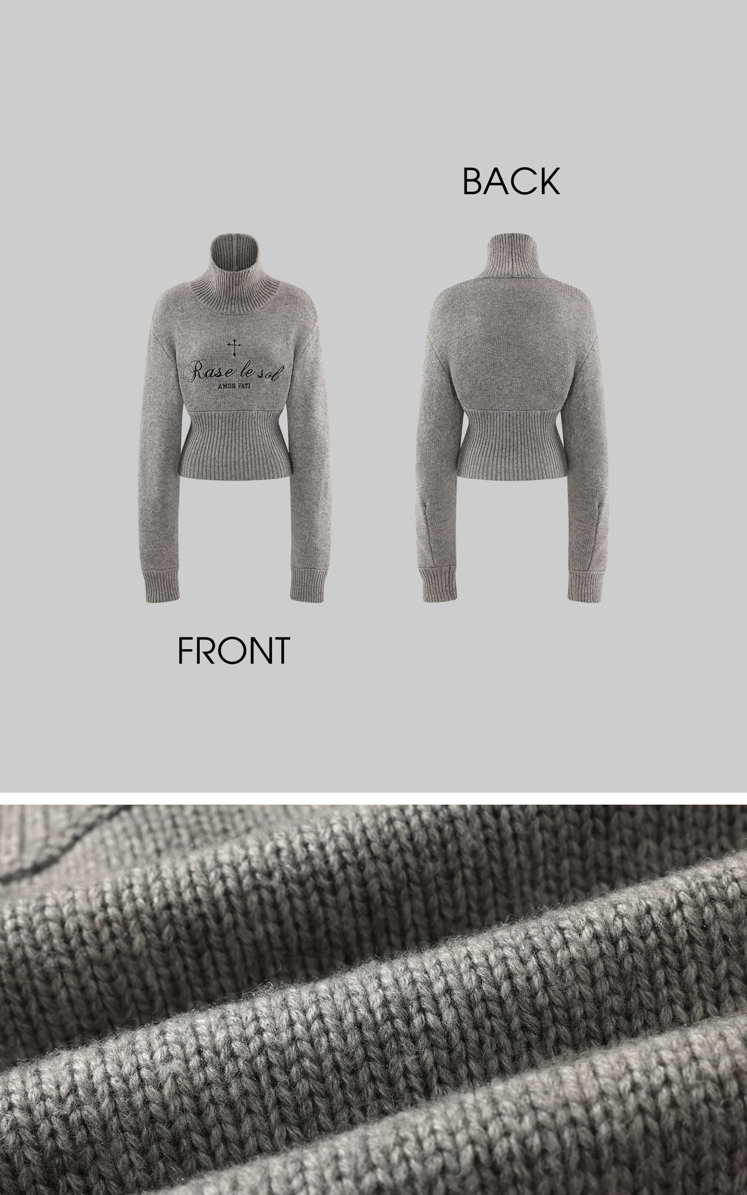 Rase le sol Cropped Turtleneck Sweater