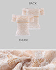 ROVENTE Off Shoulder Sheer Lace Fitted Top