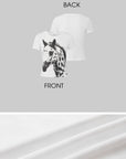 IAMXIAA Vintage Horse Graphic Fitted Baby Tee