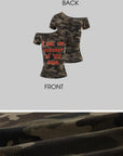 Rase le sol Camo One-Shoulder Graphic Fitted T-Shirt