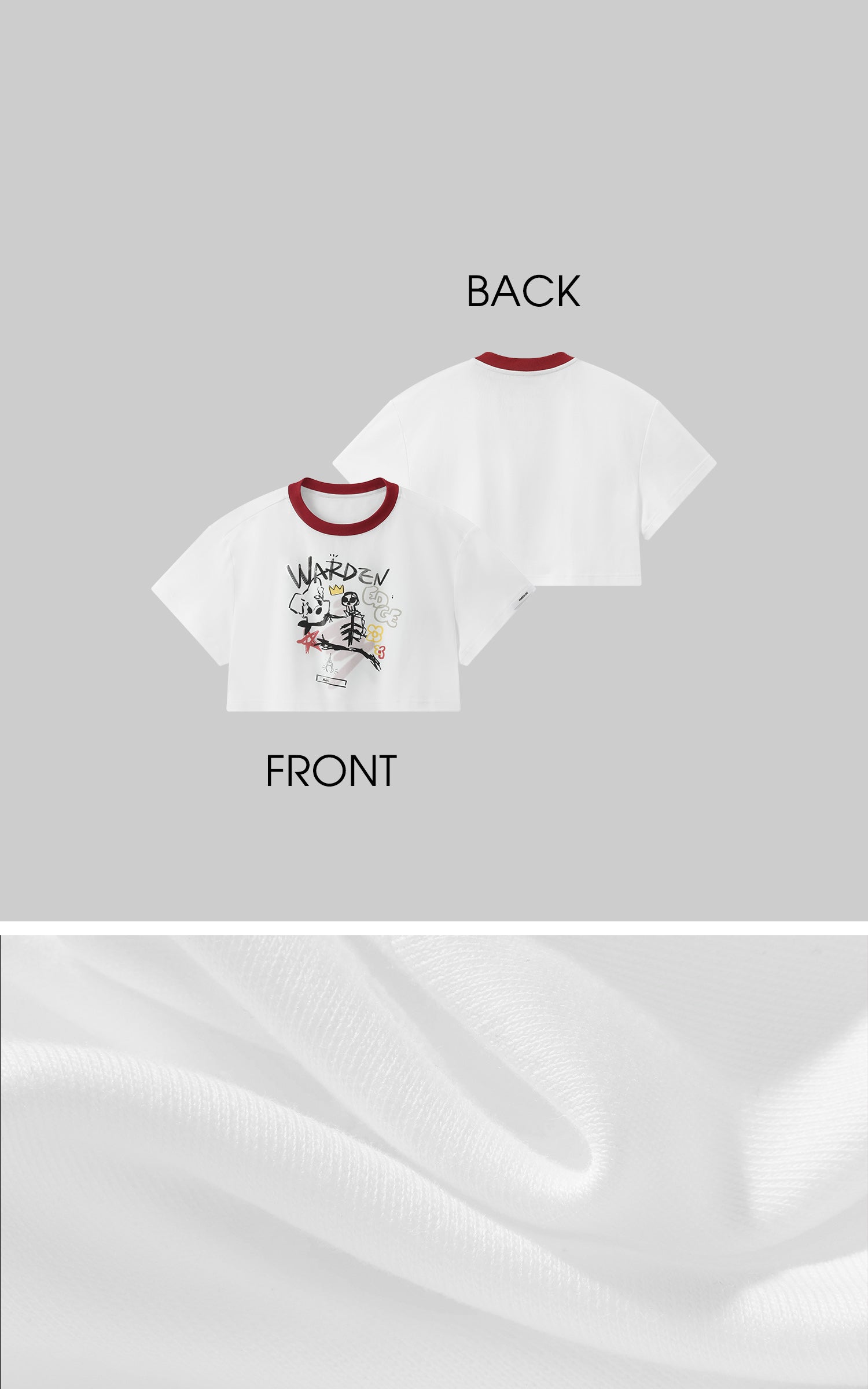 WARDEN EDGE Graffiti Puppy Graphic Cropped Tee - PINKPARKS