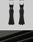 Rase le sol Sheer Panel Spliced Corset Maxi Dress - PINKPARKS