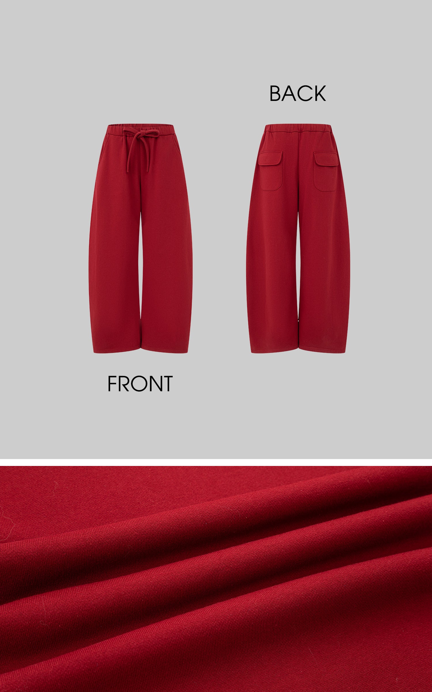 IAMXIAA フェイクファー付きフリースフーディーとワイドレッグスウェットパンツセット