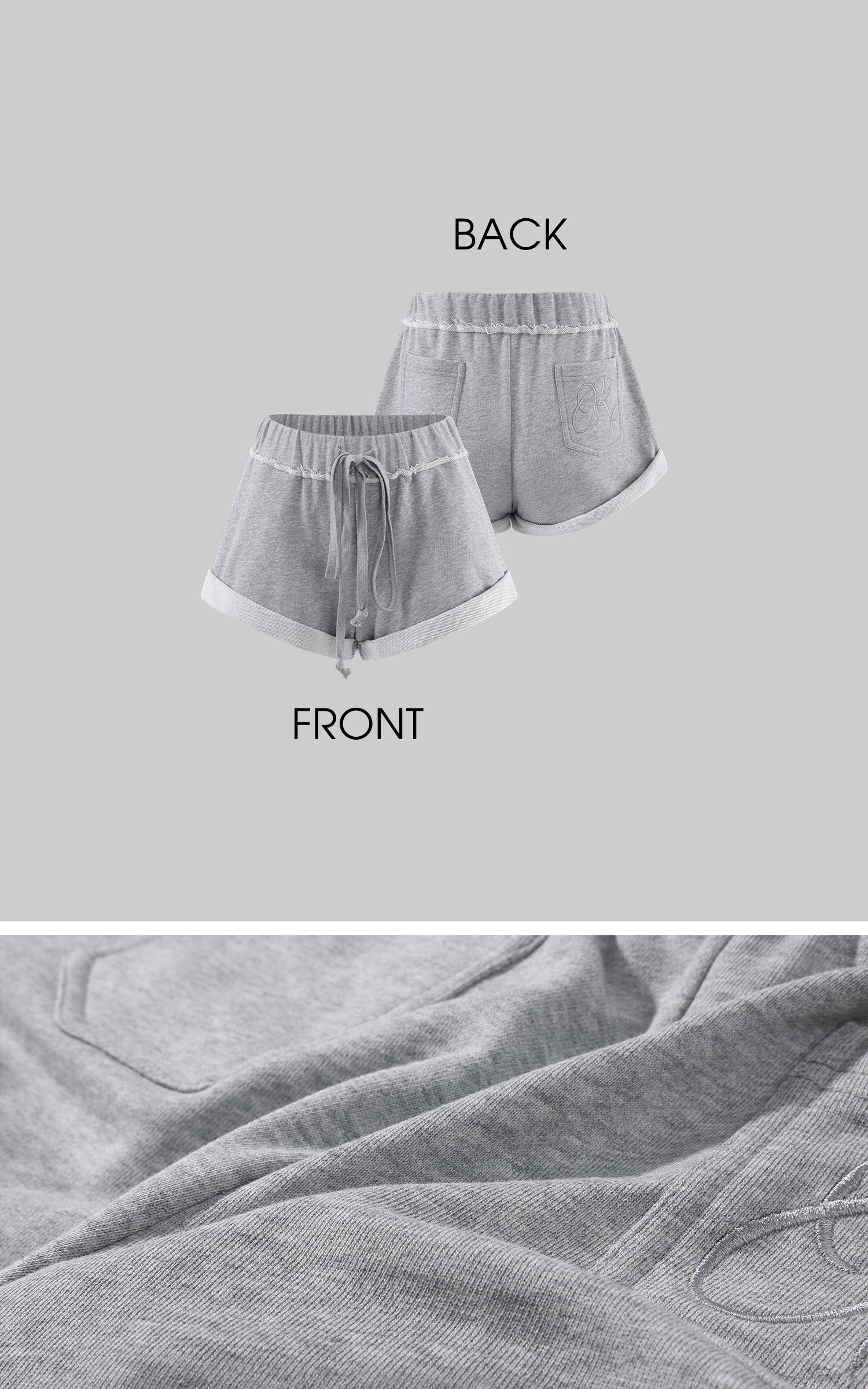 Rase le sol Safety Pin Graphic Relaxed T-Shirt &amp; Terry Shorts Set