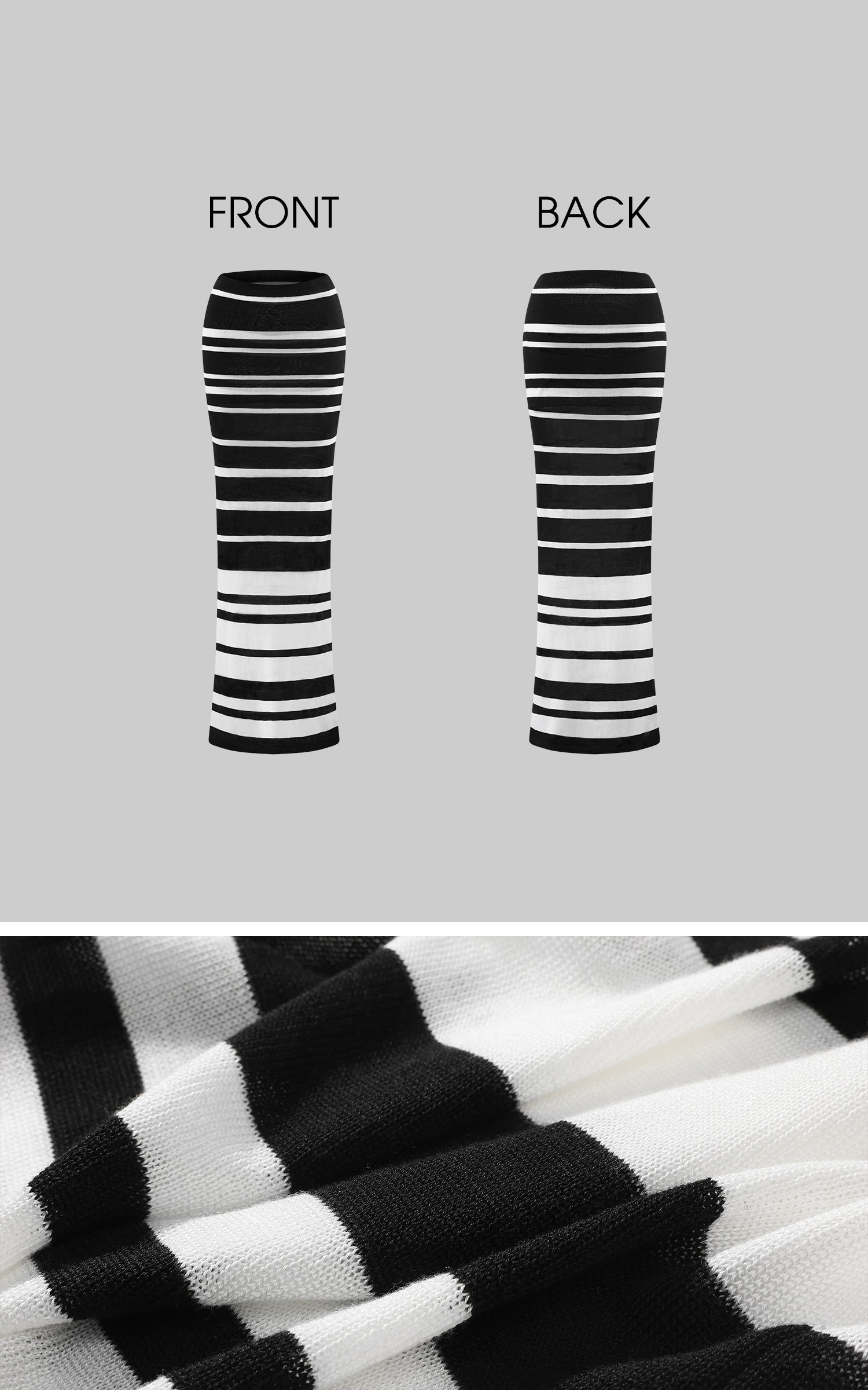 0122stepll Striped Scarf-Neck Tube Top &amp; Maxi Skirt Set