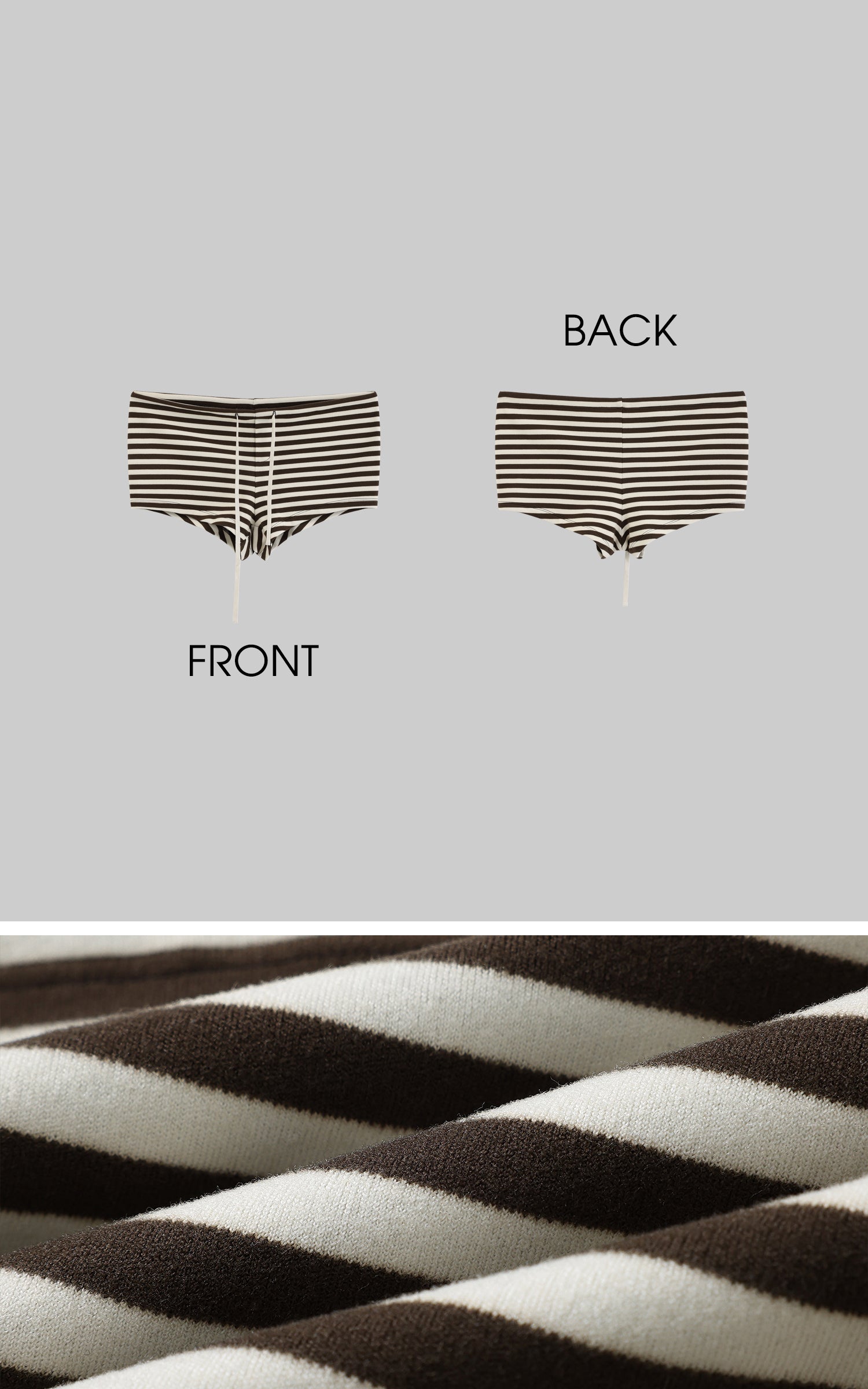 0122Stepll Striped Bodycon Shorts