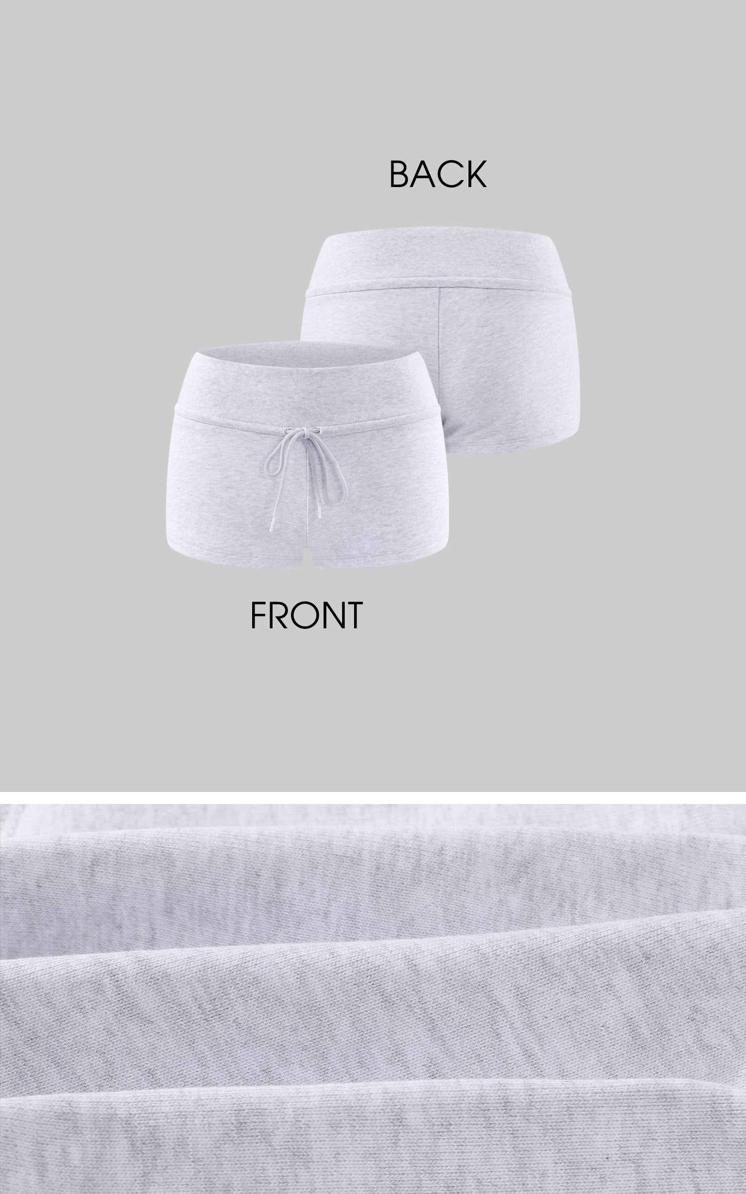ROVENTE Minimalist Lounge Mini Shorts with Adjustable Drawstring Waist and Relaxed Fit