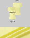 IAMXIAA Freedom Graphic Scoop Neck Fitted Baby Tee with Rhinestone Logo Print