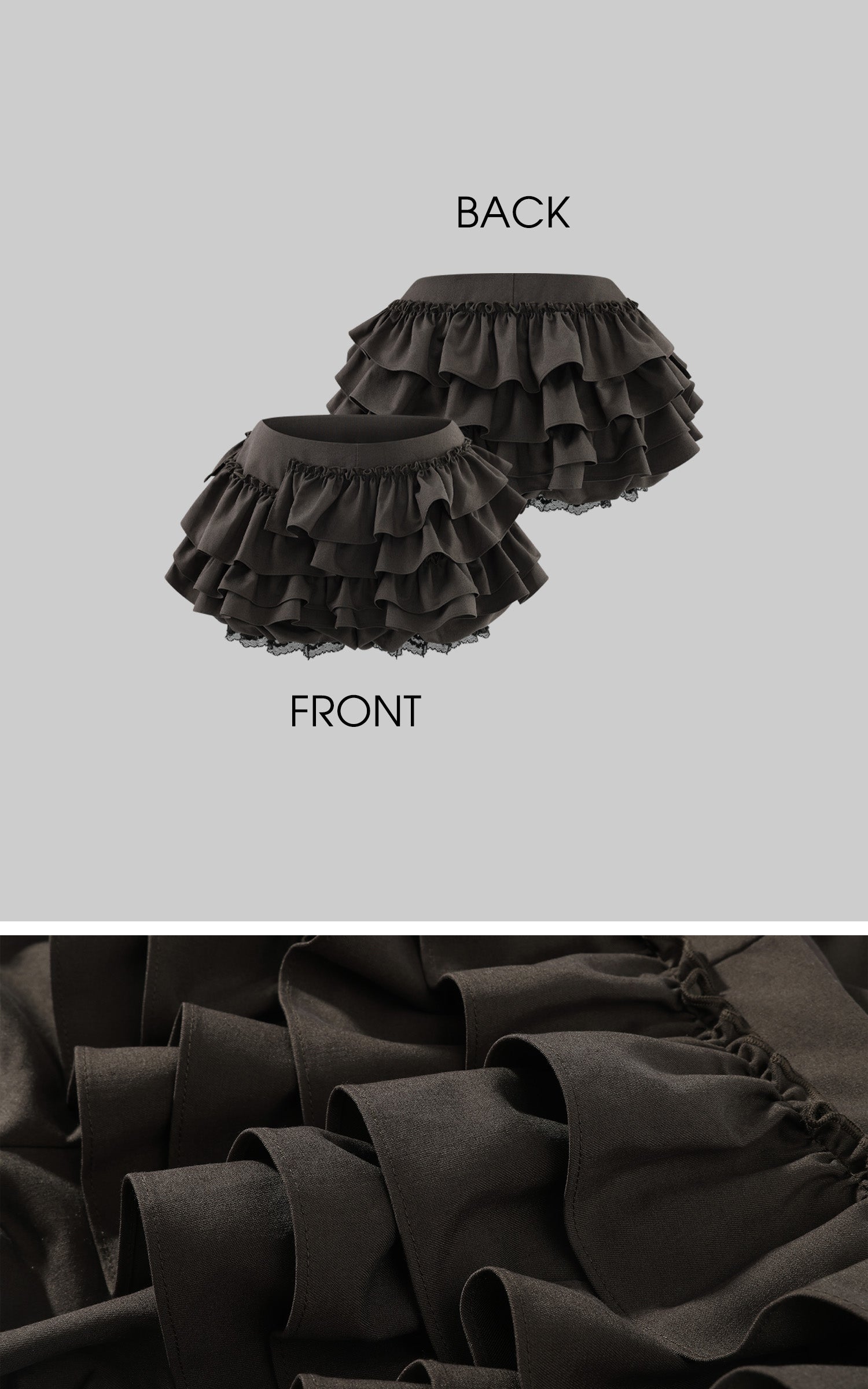 Rase le sol Nocturne Layered Ruffle Mini Skirt