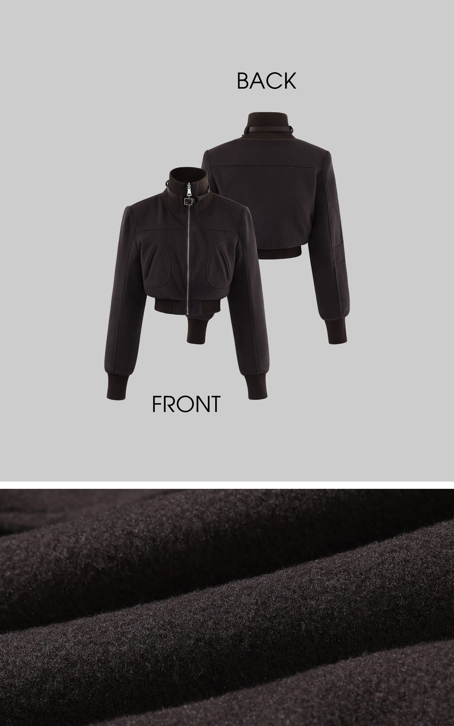 WARDEN EDGE 벨트 디테일 리버시블 하이넥 자켓