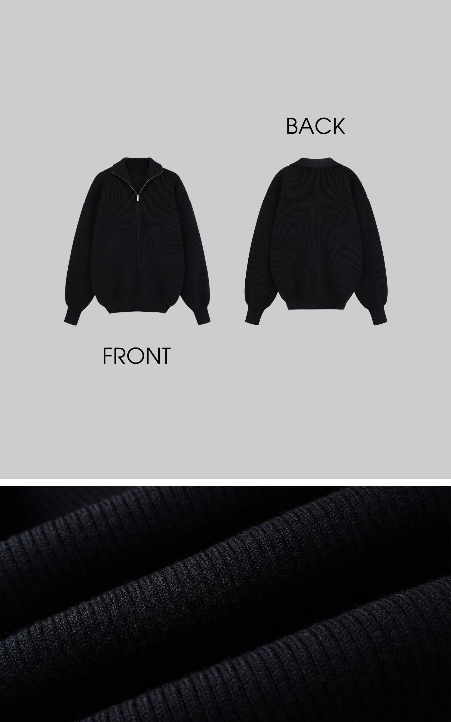 0122stepll ジップアップニットカーディガンジャケット