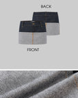 IAMXIAA Inside-Out Contrast Denim Micro Skirt