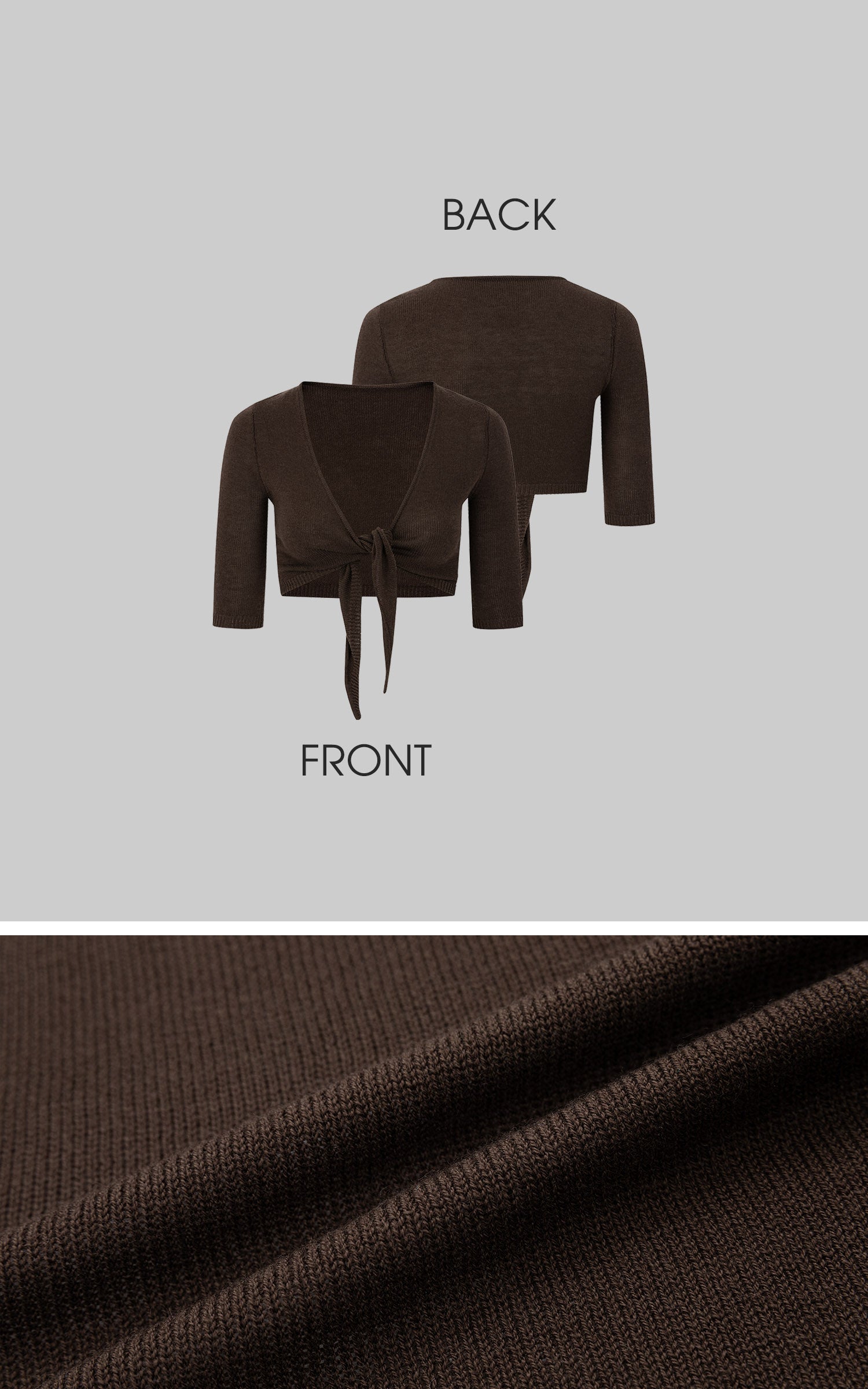 IAMXIAA Tie Front Cropped Knit Top