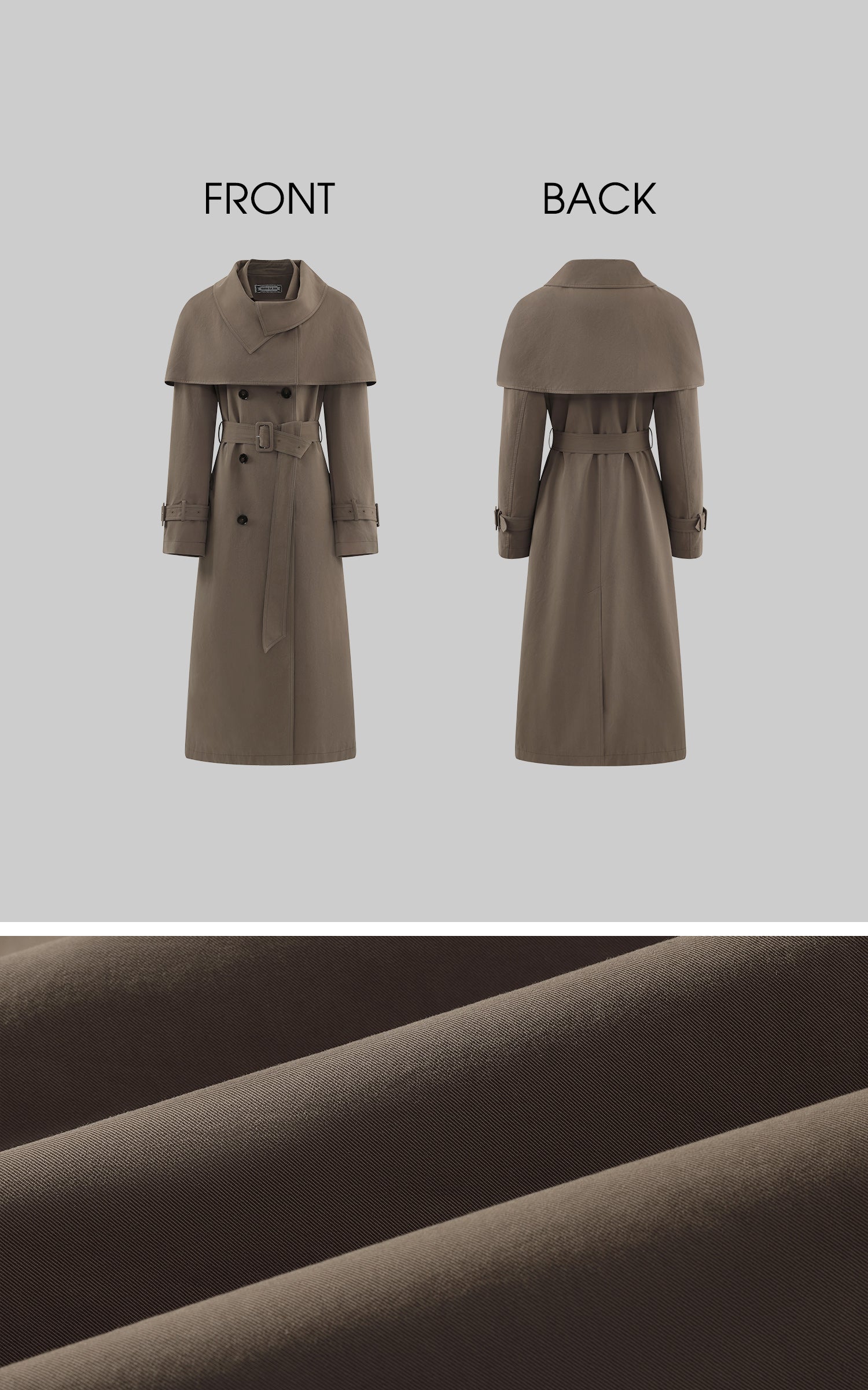 Rase le sol ドレープケープトレンチコート