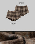 WARDEN EDGE Plaid Wool Shorts with High Waist