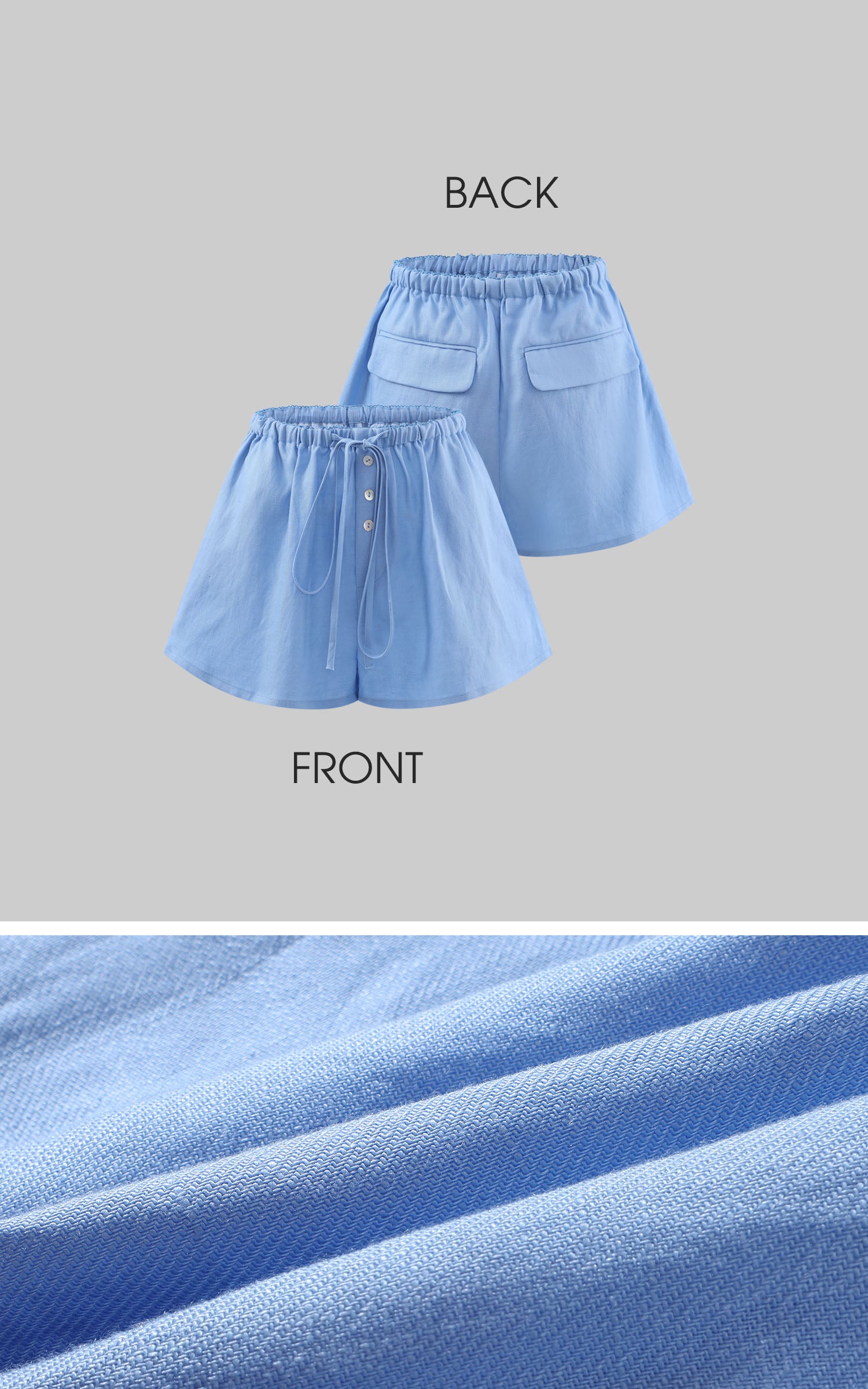 ROVENTE Relaxed Drape Shirt &amp; Drawstring Shorts Set
