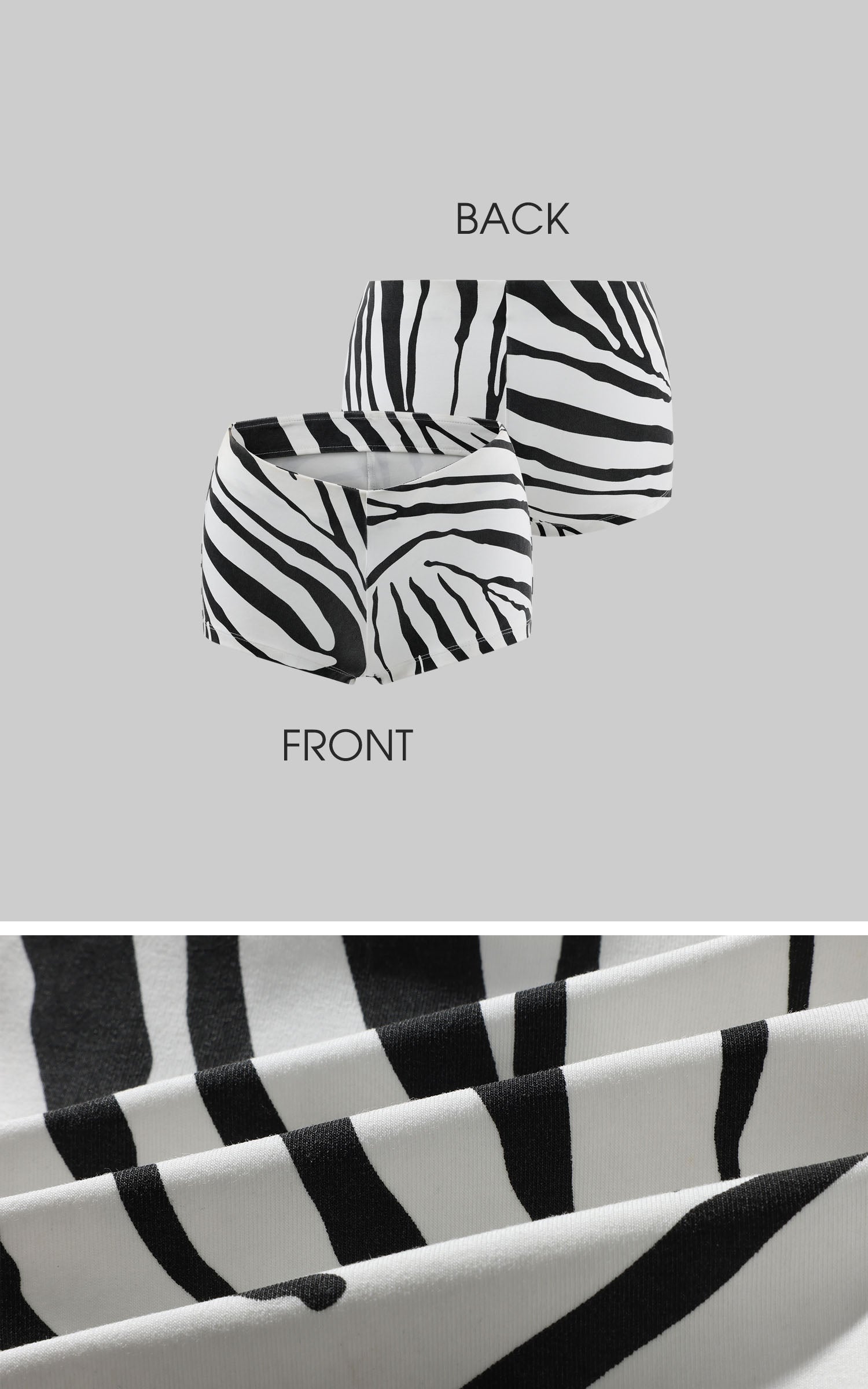 WARDEN EDGE Zebra Print Low-Rise Stretch Shorts