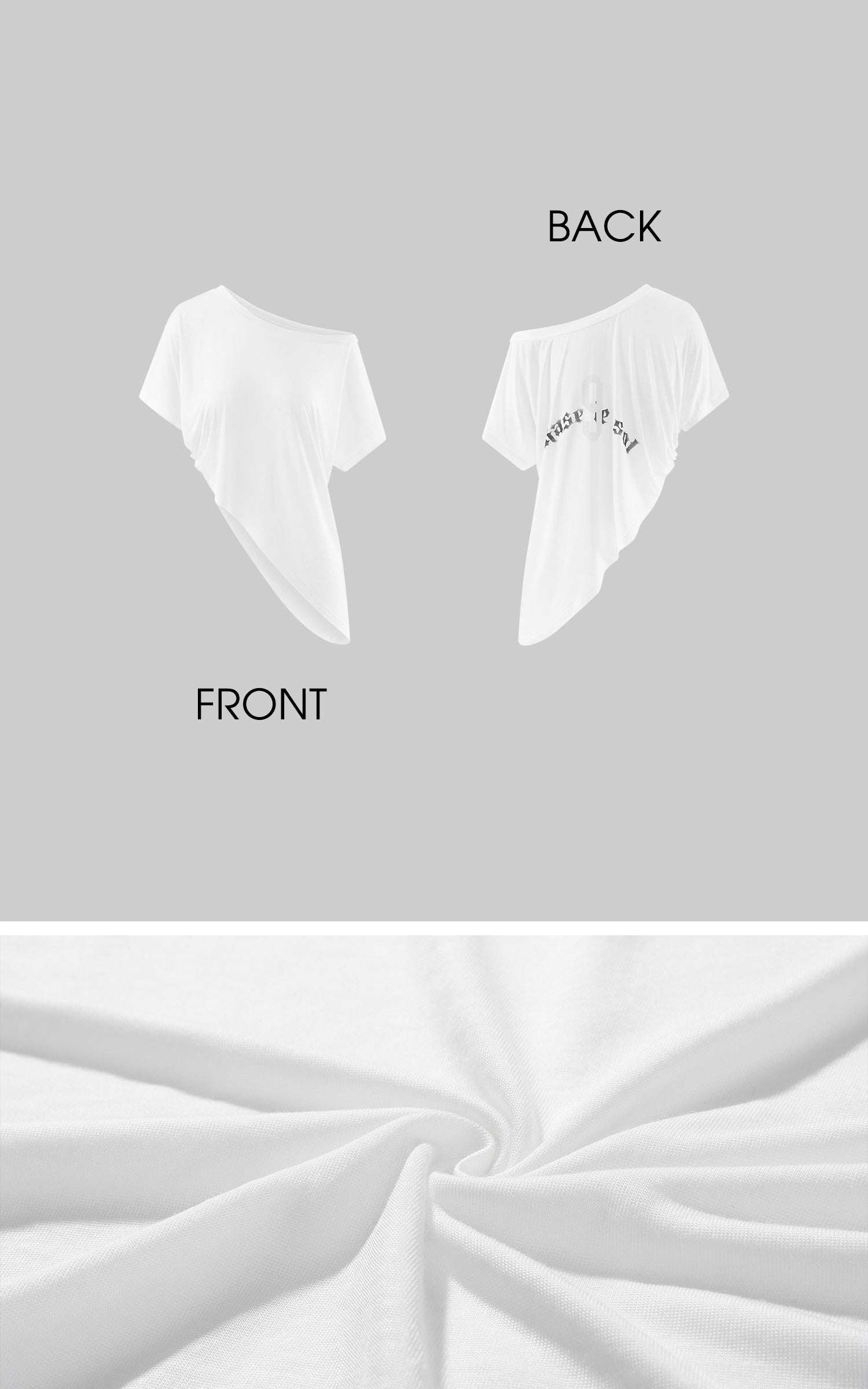 Rase le sol Asymmetric Tee &amp; Halter Bra Set
