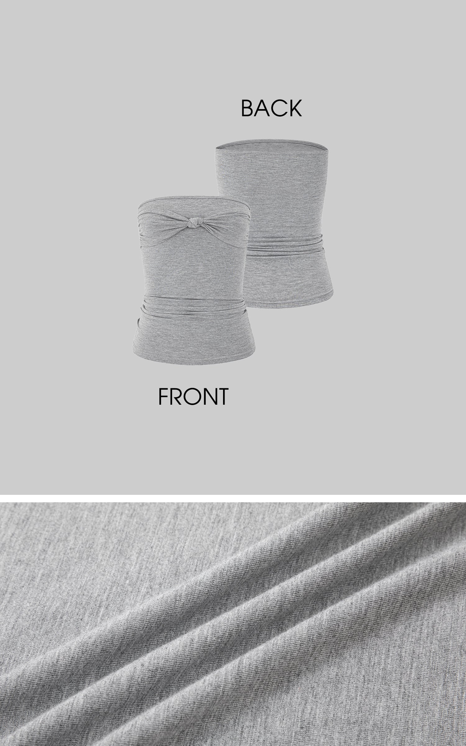 IAMXIAA Knot Detail Strapless Tube Top
