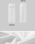 Rase le sol Rhinestone Wing Motif Wide-Leg Pants - PINKPARKS