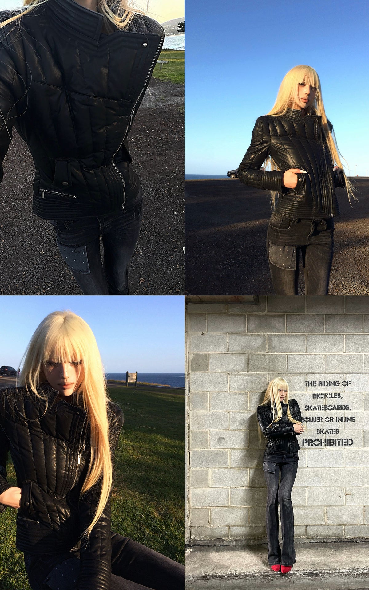 Rase le sol Quilted Asymmetric Down Jacket