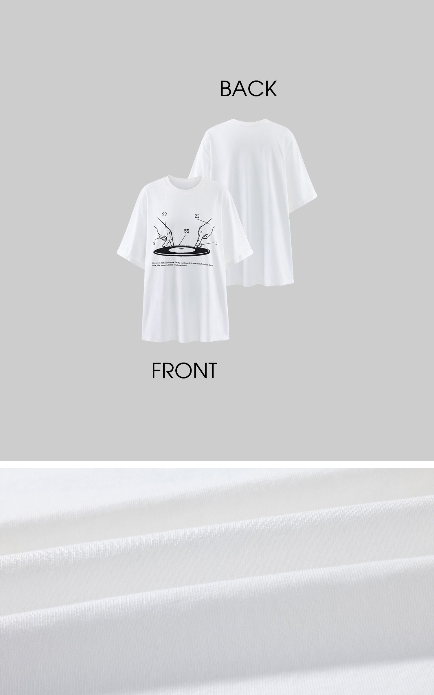 WARDEN EDGE Abstract Record Graphic Oversized Short Sleeve T-Shirt