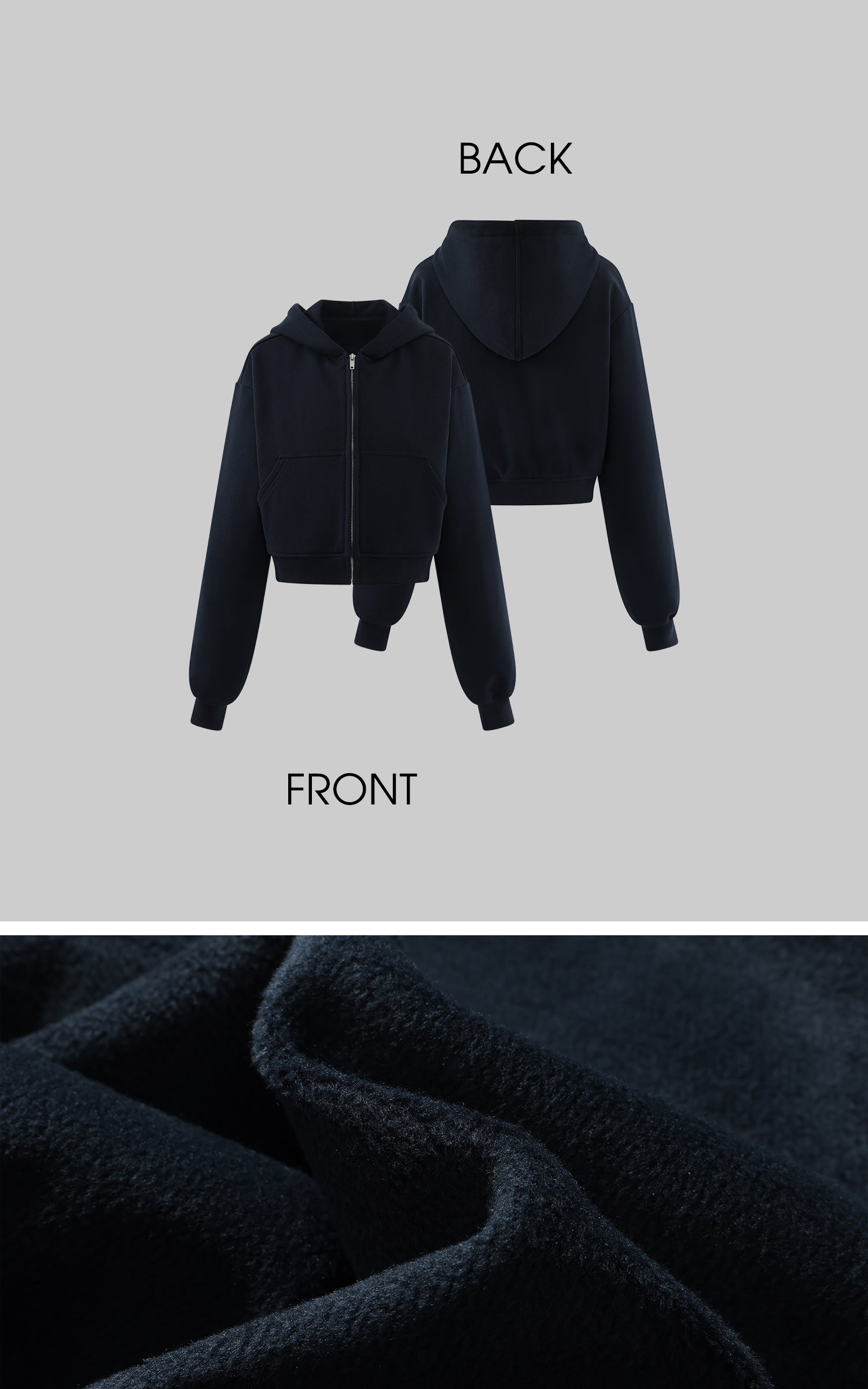 ROVENTE Fleece Zip Hoodie &amp; Wide-Leg Pants Set