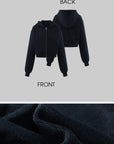ROVENTE Fleece Zip Hoodie & Wide-Leg Pants Set