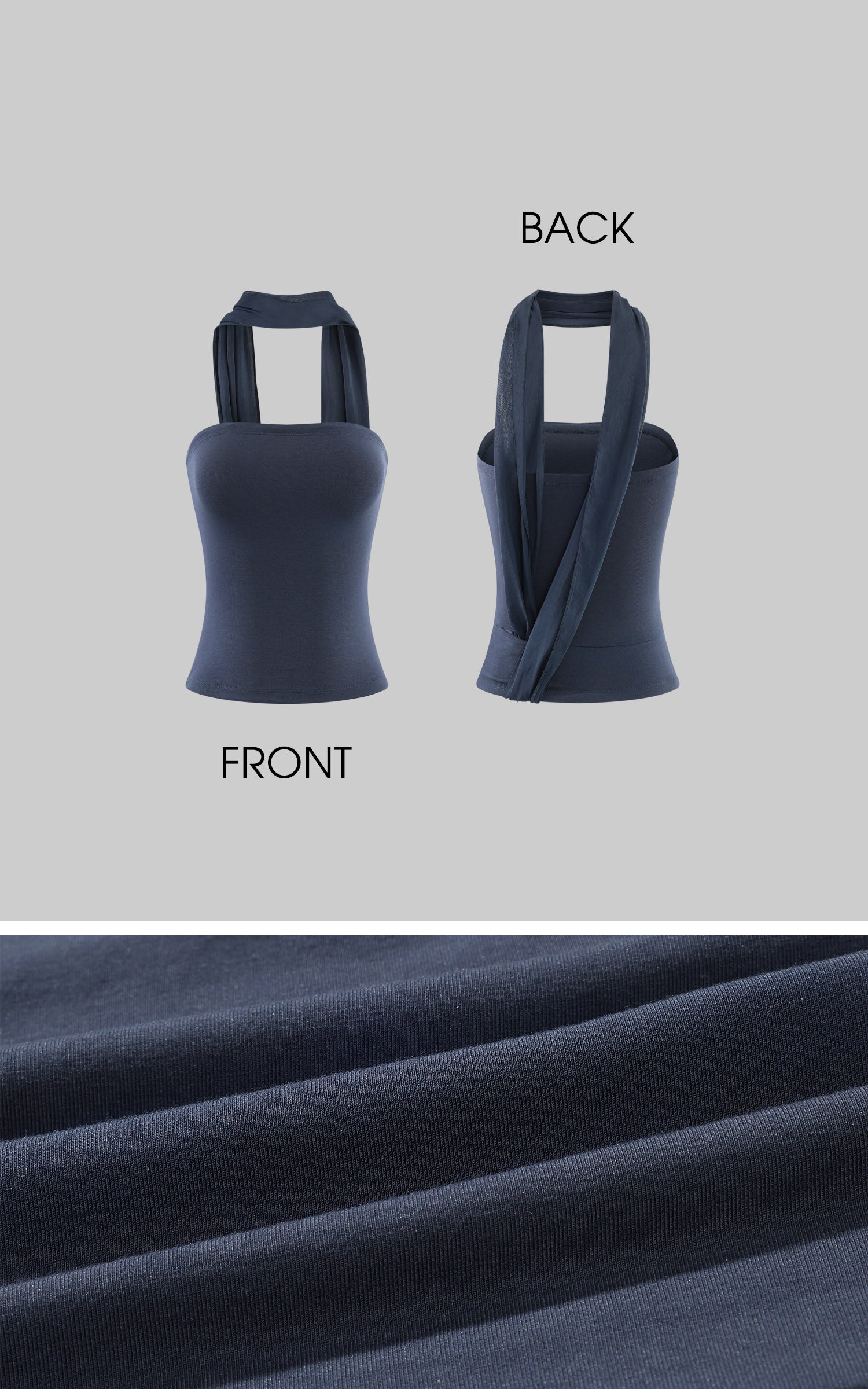 Hydrae Draped Jersey Halter Maxi Skirt Set