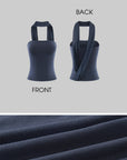 Hydrae Draped Jersey Halter Maxi Skirt Set