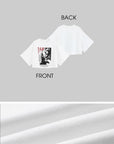 WARDEN EDGE Distressed Portrait Graphic Oversized Cropped Tee - PINKPARKS