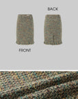 IAMXIAA Textured Tweed Jacket and Skirt Set