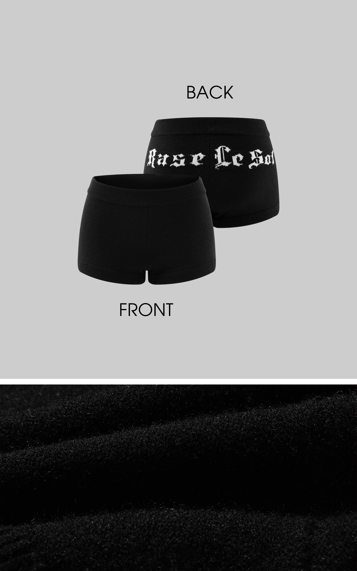 Rase le sol Knitted Shorts with Matching Headscarf
