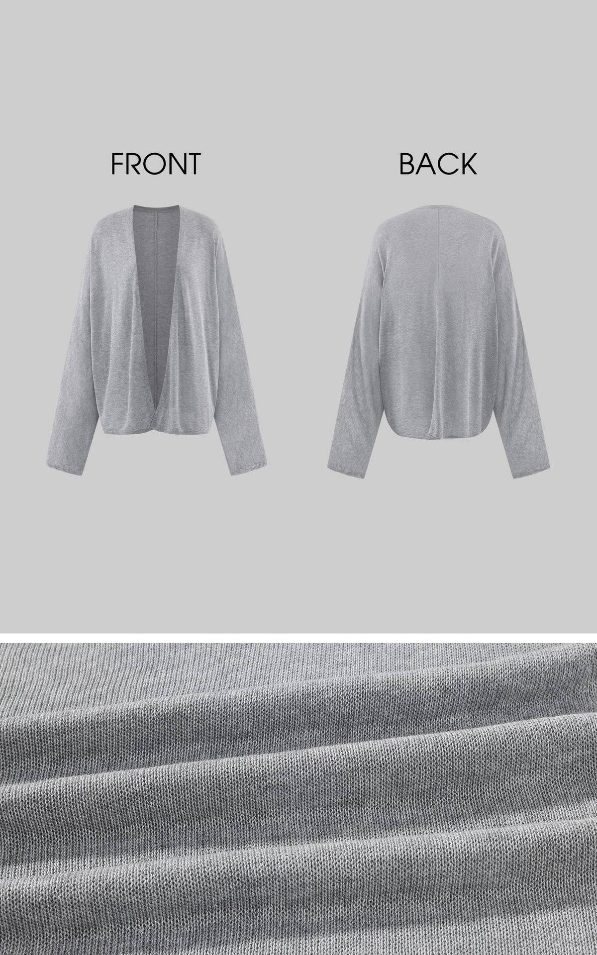 Hydrae Weightless Drape Oversized Sheer Knit Cardigan