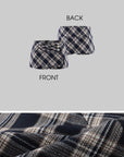 0122stepll Plaid Cropped Top & Mini Skirt Set