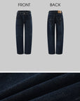 WARDEN EDGE Washed Low-Rise Barrel Jeans