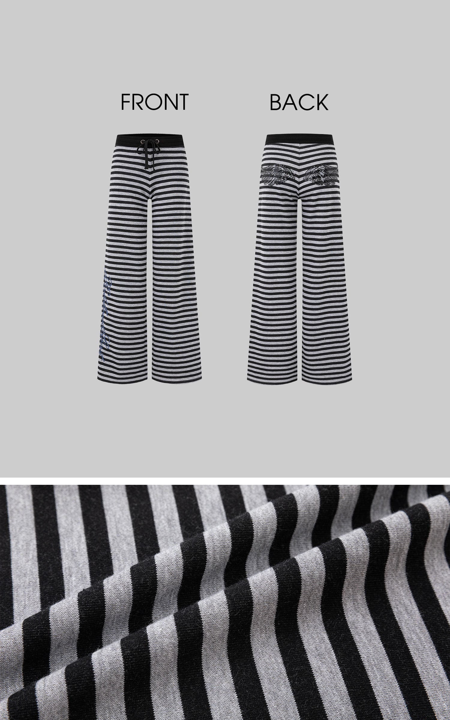 IAMXIAA Layered Camisole &amp; Striped Wide-Leg Pants Set