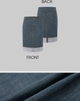 IAMXIAA Denim Folded Hem Midi Skirt