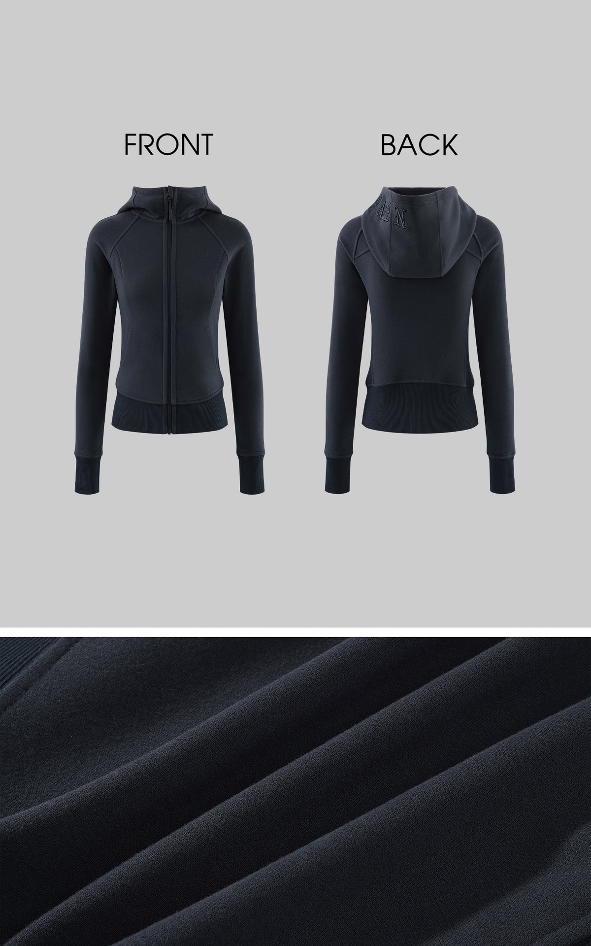 WARDEN EDGE Contoured Zip-Up Hoodie &amp; Contrast Panel Shorts Set
