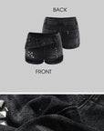 Rase le sol Distressed Studded Low-Rise Denim Shorts