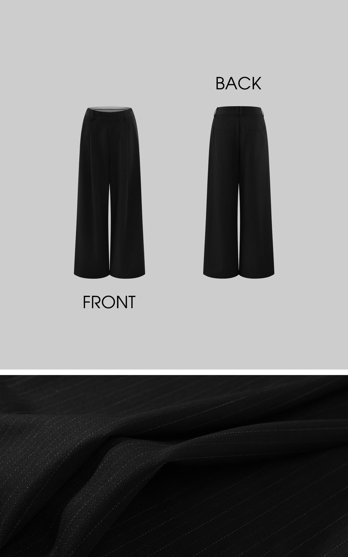 0122stepll Oversized Pinstripe Blazer &amp; Wide-Leg Pants Set