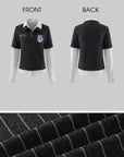 WARDEN EDGE Layered Striped Polo Shirt