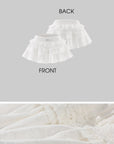 WARDEN EDGE Off Duty Graphic Sweatshirt & Lace Ruffle Mini Skirt Set