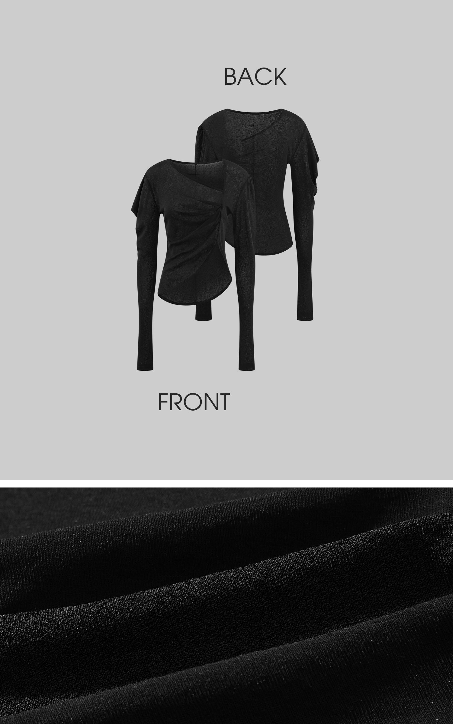 Rase le sol Asymmetric Draped Sheer Top