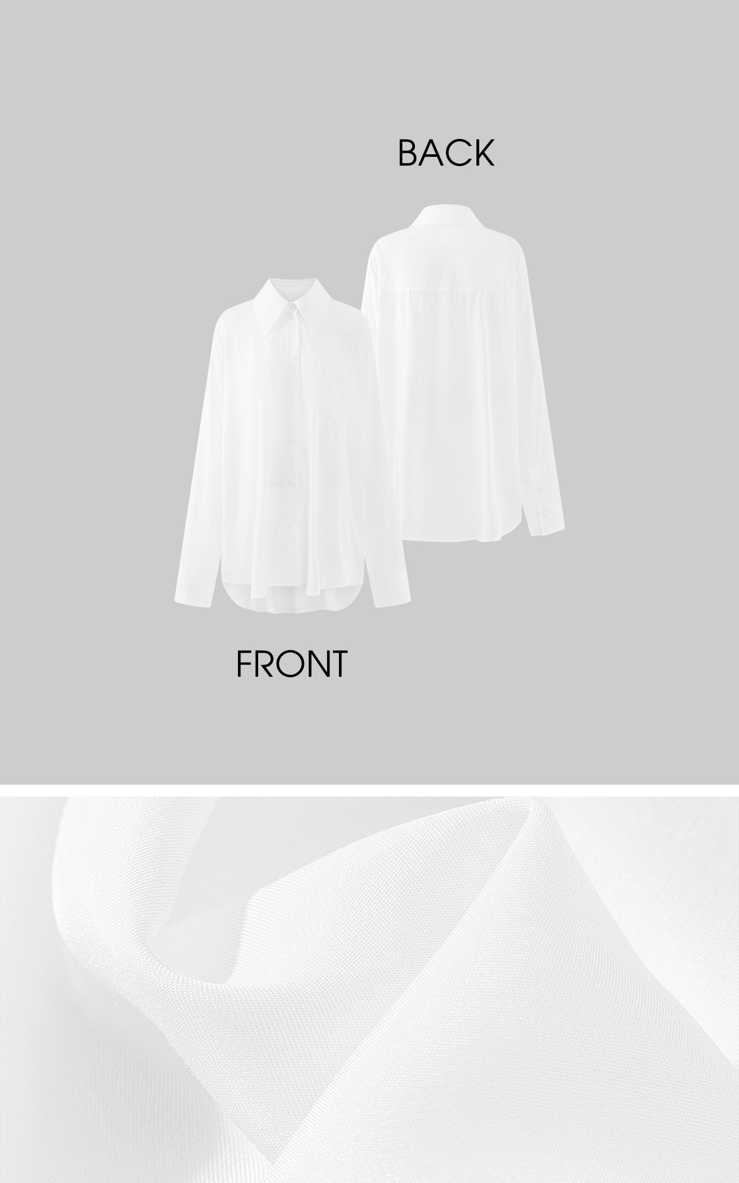 Rase le sol Oversized Embroidered Shirt with Dropped Shoulders and Extended Cuffs