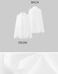 Rase le sol Oversized Embroidered Shirt with Dropped Shoulders and Extended Cuffs